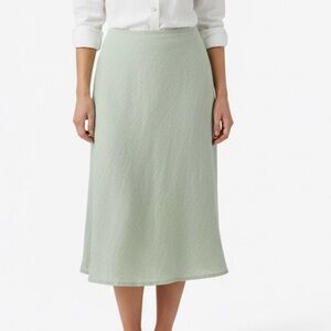 Patagonia 100% Hemp Light Green Midi Skirt Natural breathable ladies size 10